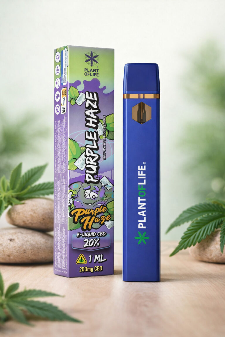 Vaporizador Desechable E Liquid 66 CBD Purple Haze Plant Of Life