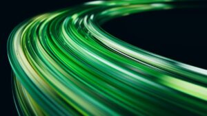 Primer Plano De Un Anillo De Vidrio Verde En 3 D