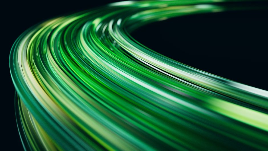 Primer Plano De Un Anillo De Vidrio Verde En 3 D